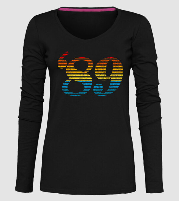 Retro Birthday 1989 model negru pe tricou