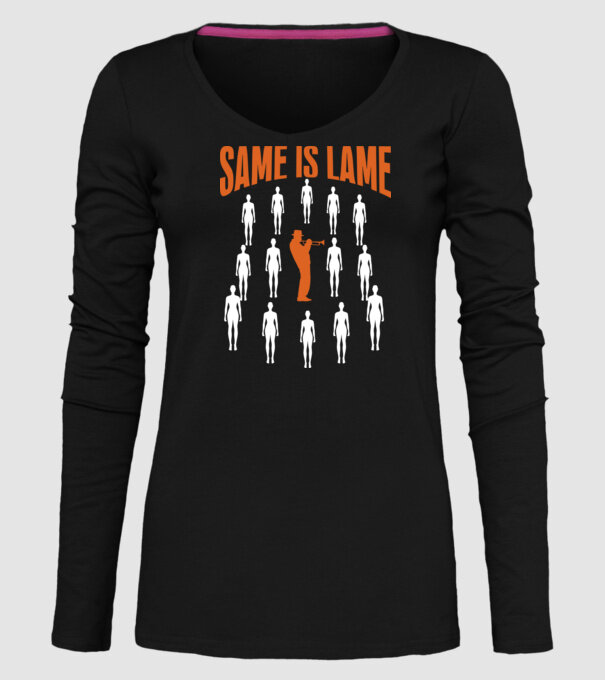 Same is lame trumpet model negru pe tricou