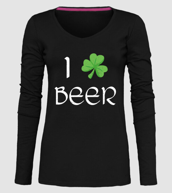 Shamrock beer model negru pe tricou