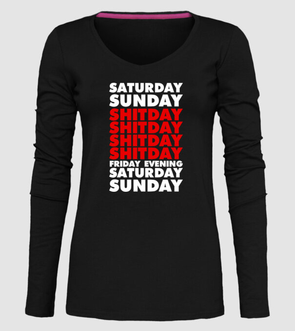 Shitday model negru pe tricou