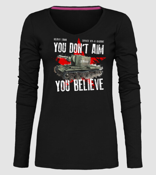 Soviet kv-II model negru pe tricou