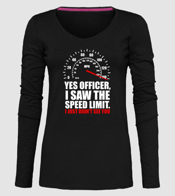 Speed limit model negru pe tricou