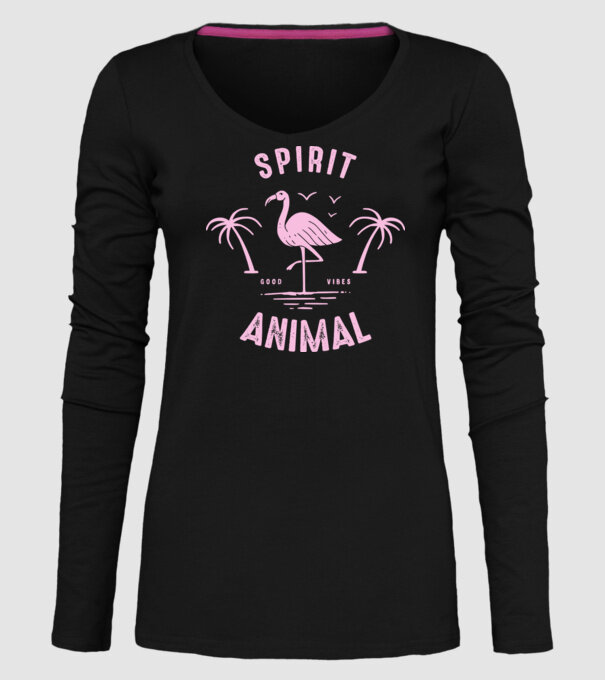 SPIRIT ANIMAL model negru pe tricou