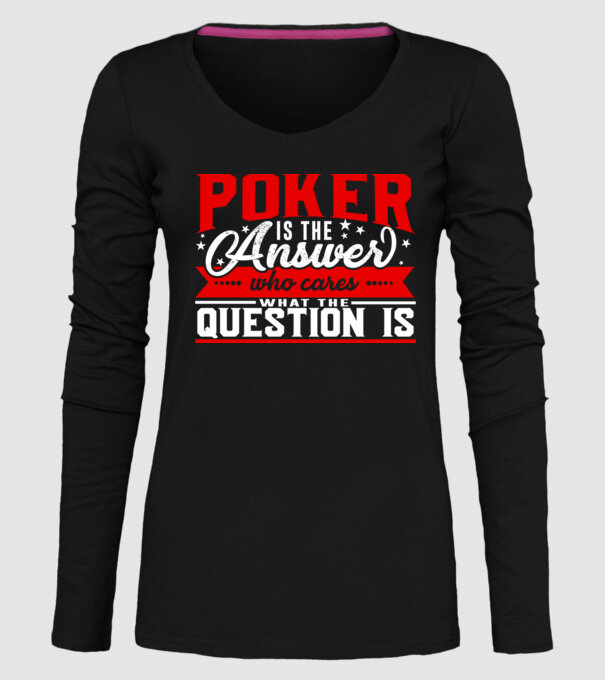 Sport is the answer JUCĂTOR POKER model negru pe tricou