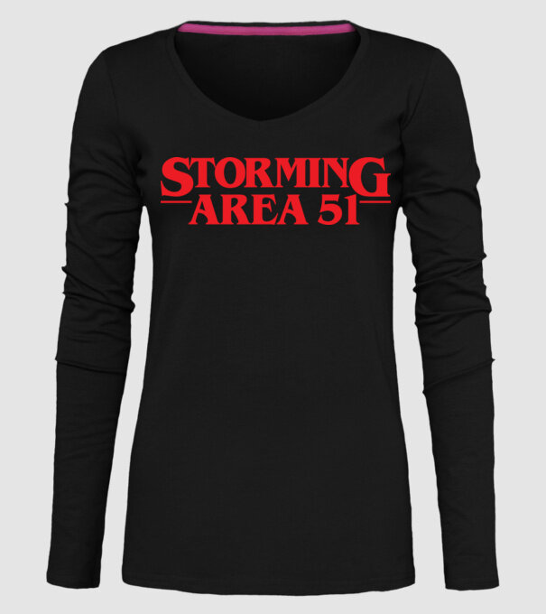 storming area 51 things model negru pe tricou