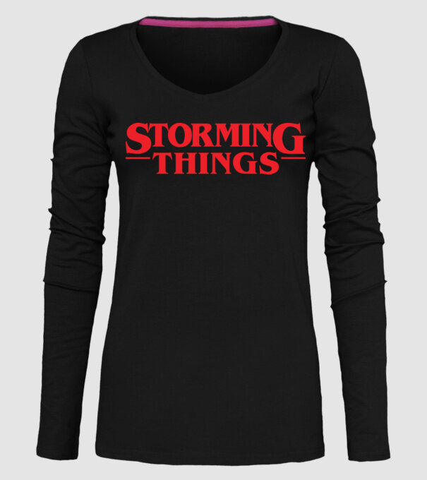storming things - area 51 model negru pe tricou