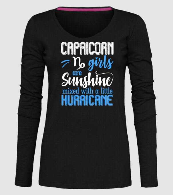 Sunshine with Hurricane CAPRICORN model negru pe tricou