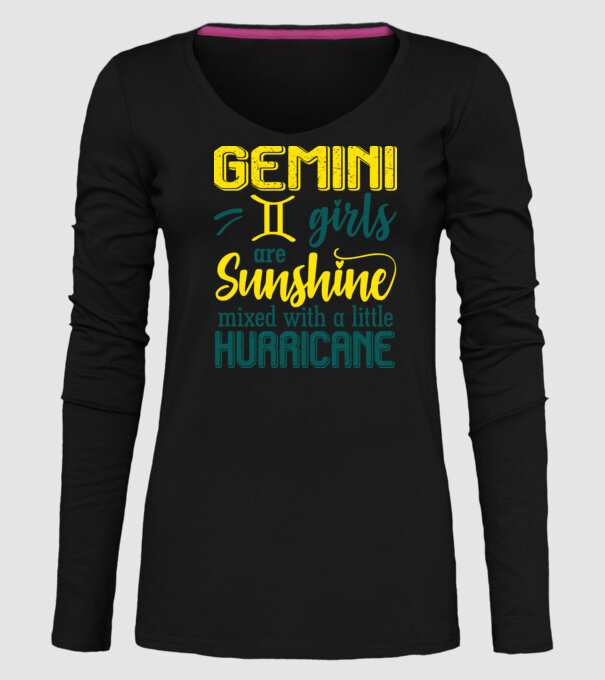 Sunshine with Hurricane GEMINI model negru pe tricou