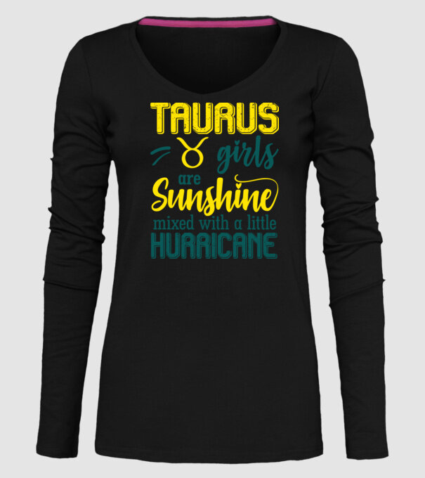 Sunshine with Hurricane TAURUS model negru pe tricou
