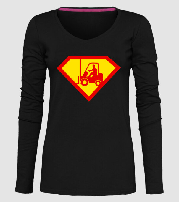 Stivuitorist profesionist model negru pe tricou