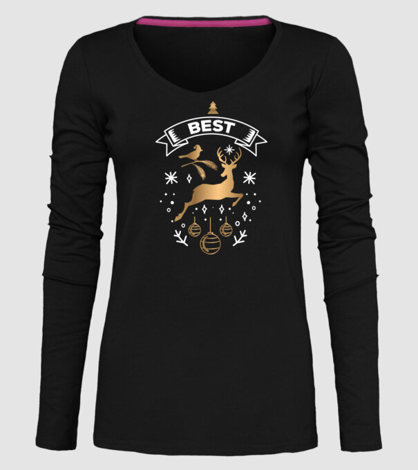 Best Friends Christmas 1 model negru pe tricou