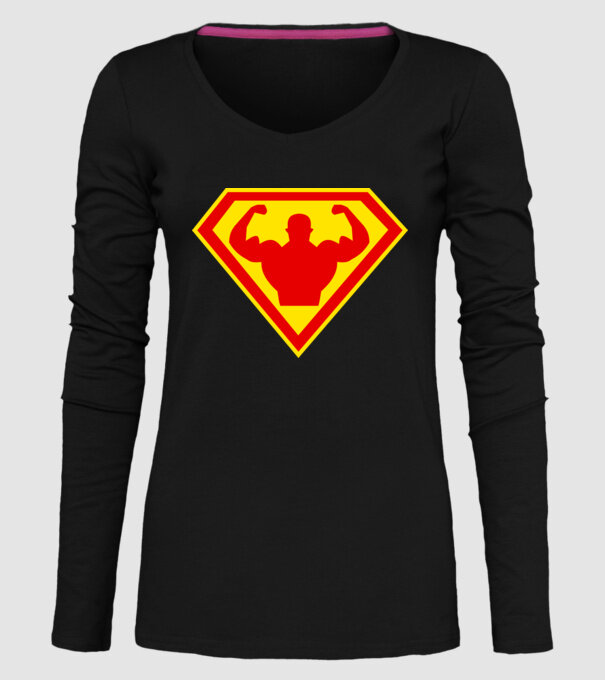 Superom model negru pe tricou