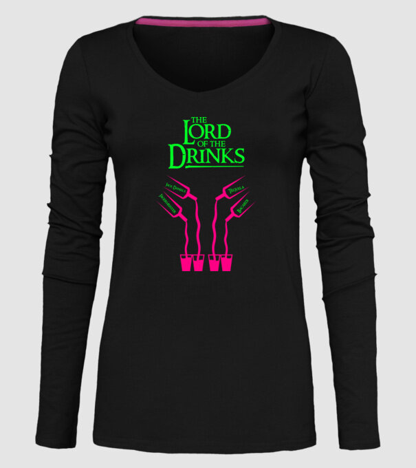 The Lord Of The Drinks model negru pe tricou