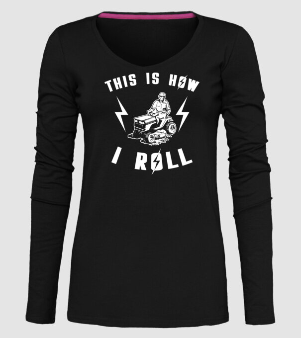 This is how i roll model negru pe tricou