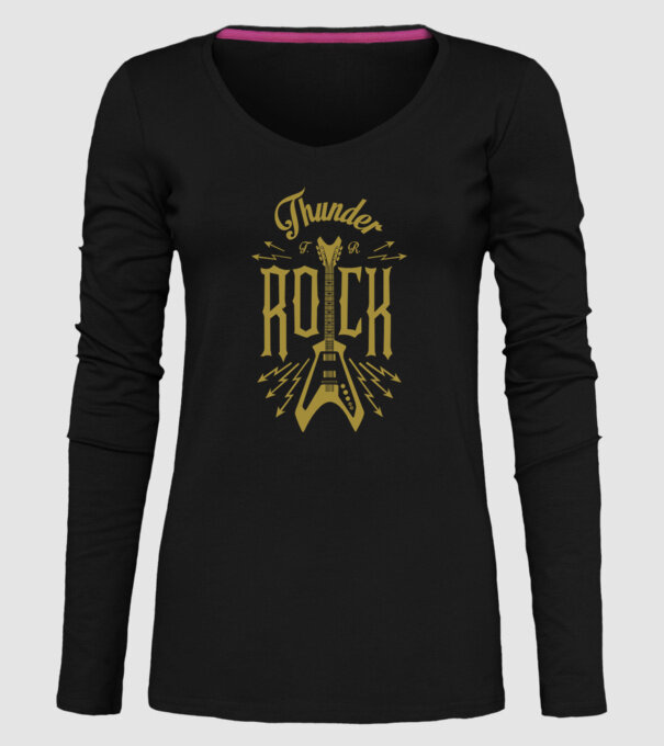 Thunder Rock model negru pe tricou