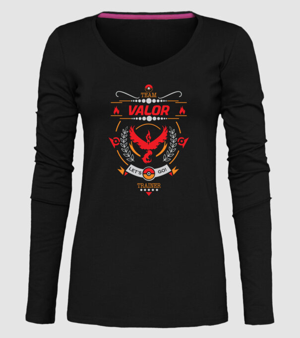 Valor team model negru pe tricou
