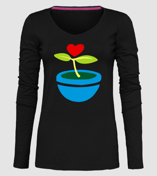 Floricică model negru pe tricou