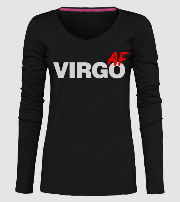 VIRGO as fuck model negru pe tricou