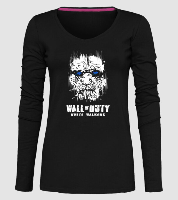 Wall Of Duty model negru pe tricou
