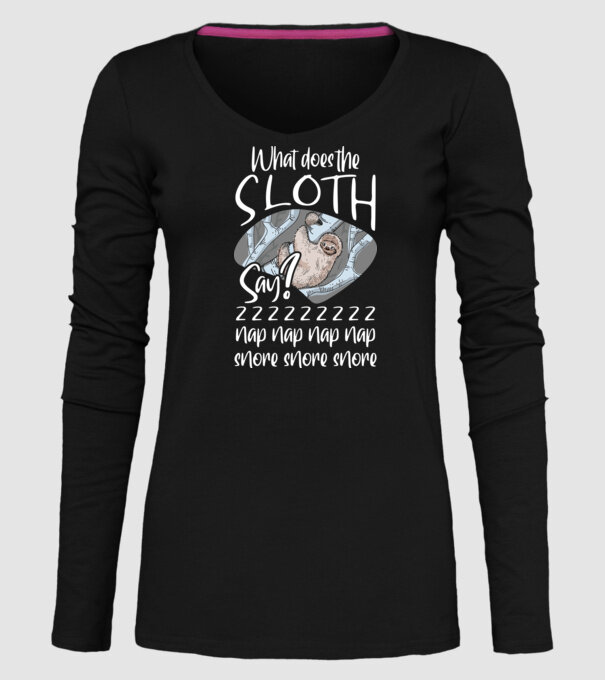 what does the sloth say model negru pe tricou