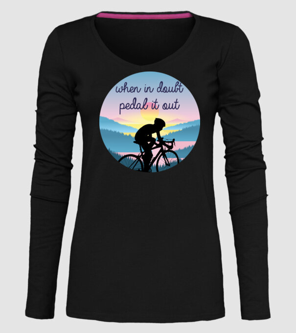 when in doubt model negru pe tricou