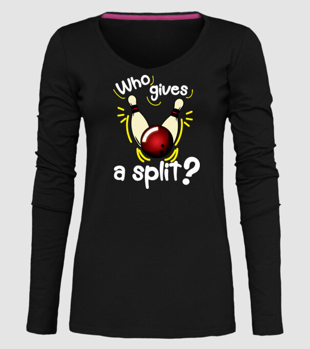 Who gives a split model negru pe tricou