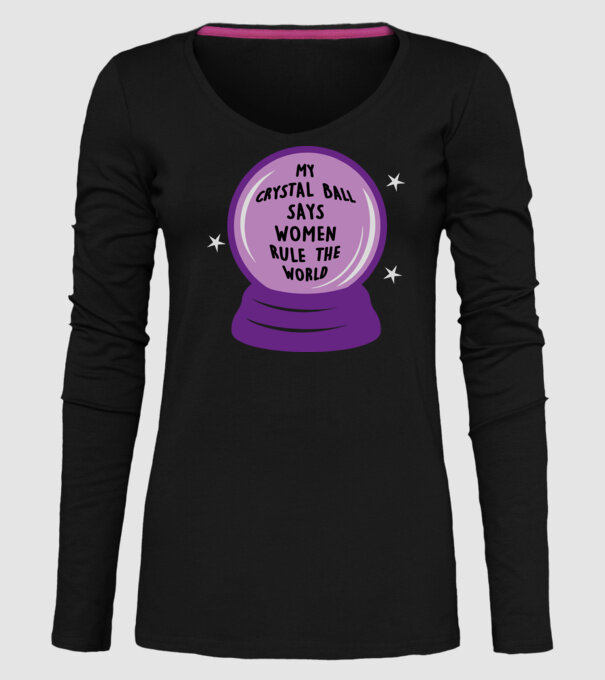 Women rule the world model negru pe tricou