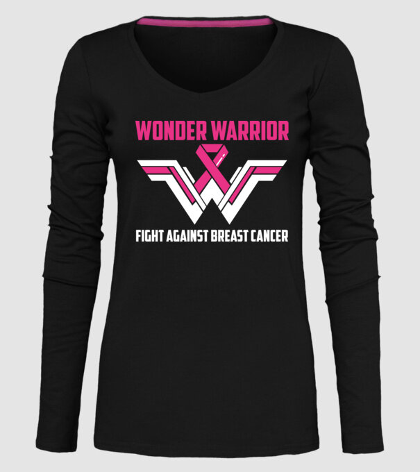 WONDER WARRIOR model negru pe tricou