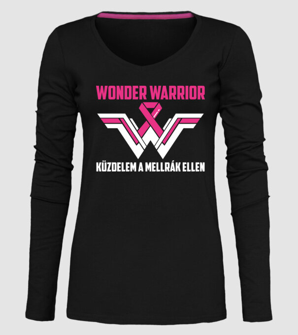 WONDER WARRIOR model negru pe tricou