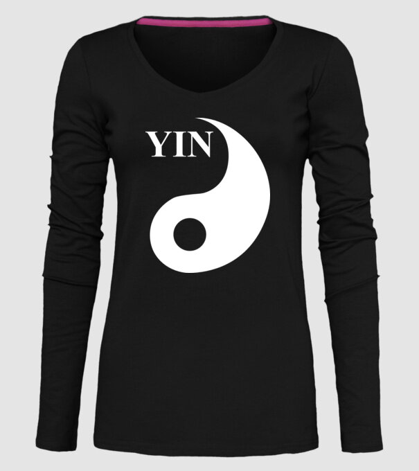 YIN model negru pe tricou
