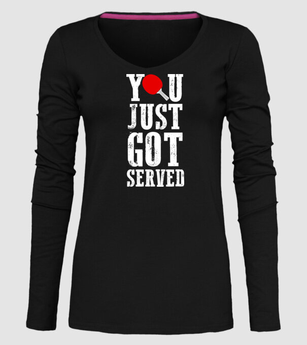 You just got served model negru pe tricou