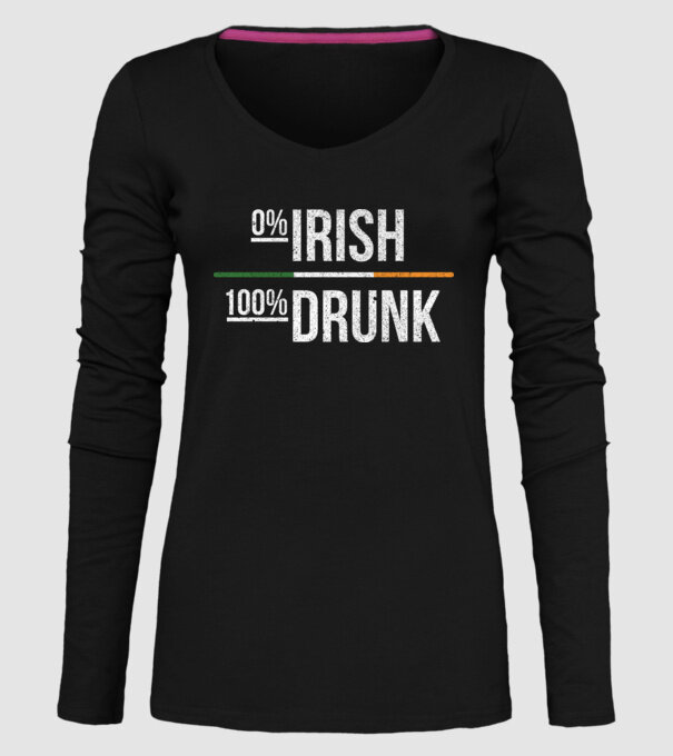Zero irish model negru pe tricou