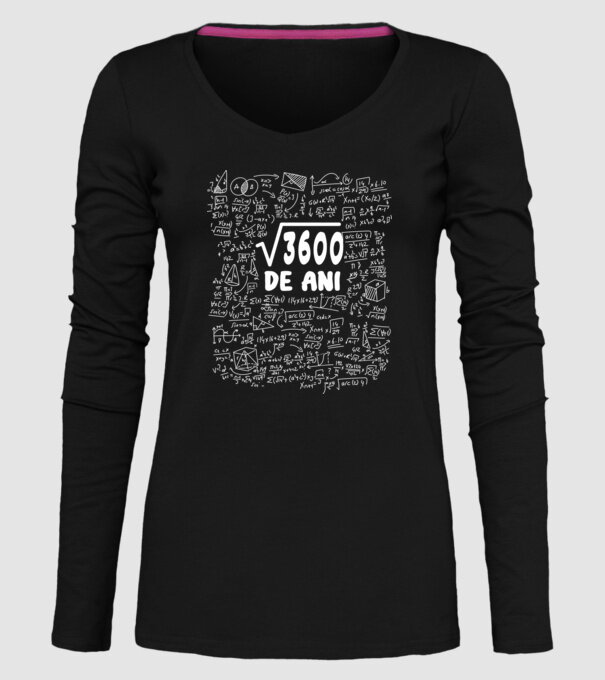 √3600 de ani model negru pe tricou