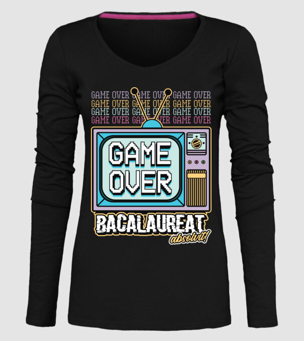 Absolvire retro bacalaureat model negru pe tricou