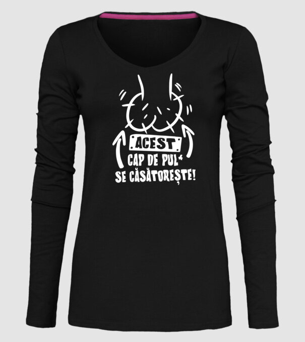 acest - cap de pulă - se căsătorește! model negru pe tricou
