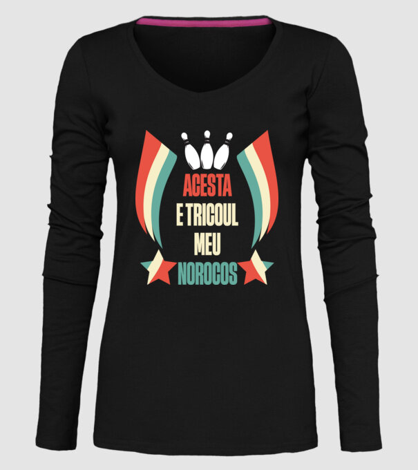 acesta e tricoul meu norocos model negru pe tricou