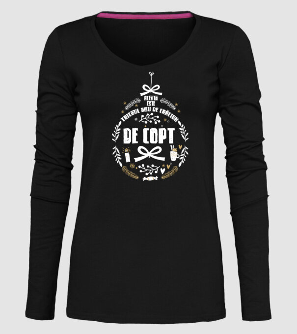acesta este tricoul meu de Crăciun_de copt model negru pe tricou