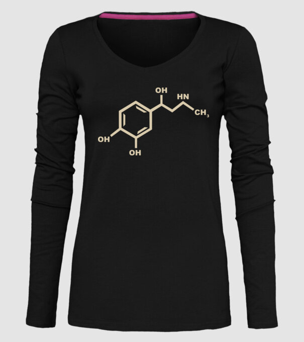 Adrenalin model negru pe tricou