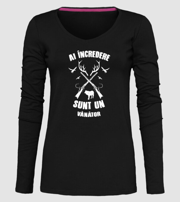 Ai încredere, sunt un vânător model negru pe tricou