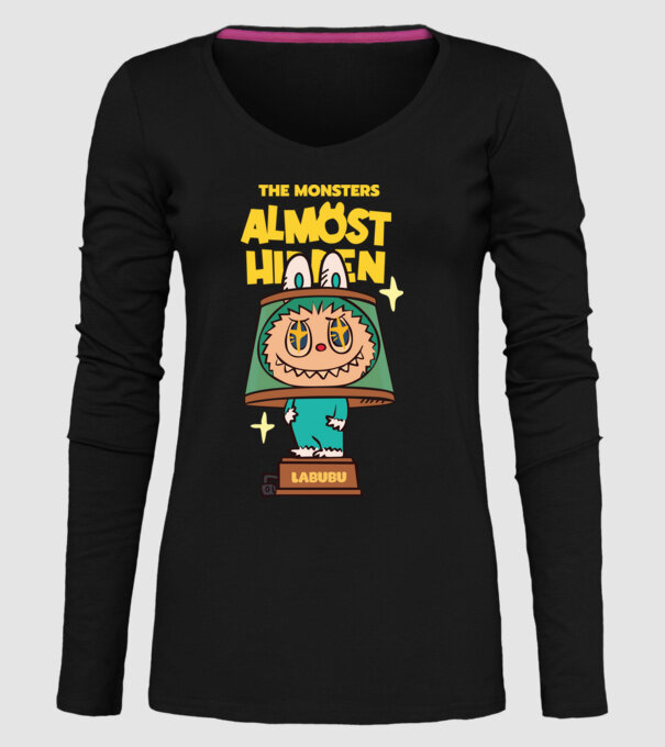 Almost Hidden model negru pe tricou