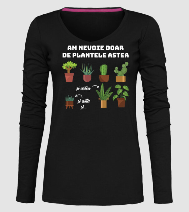 am nevoie doar de plantele astea model negru pe tricou