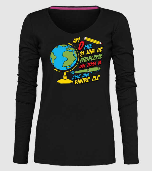 Am o mie și una de probleme, iar tema ta este una dintre ele model negru pe tricou