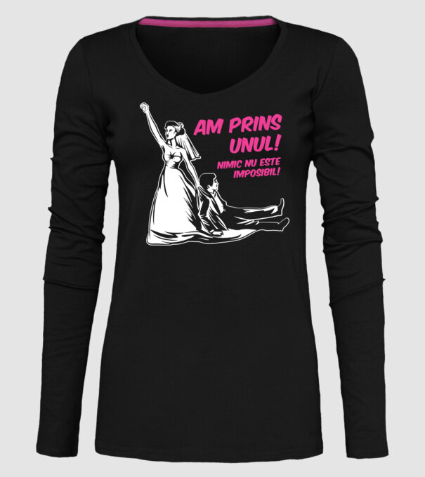 Am prins unul Nimic nu este imposibil model negru pe tricou