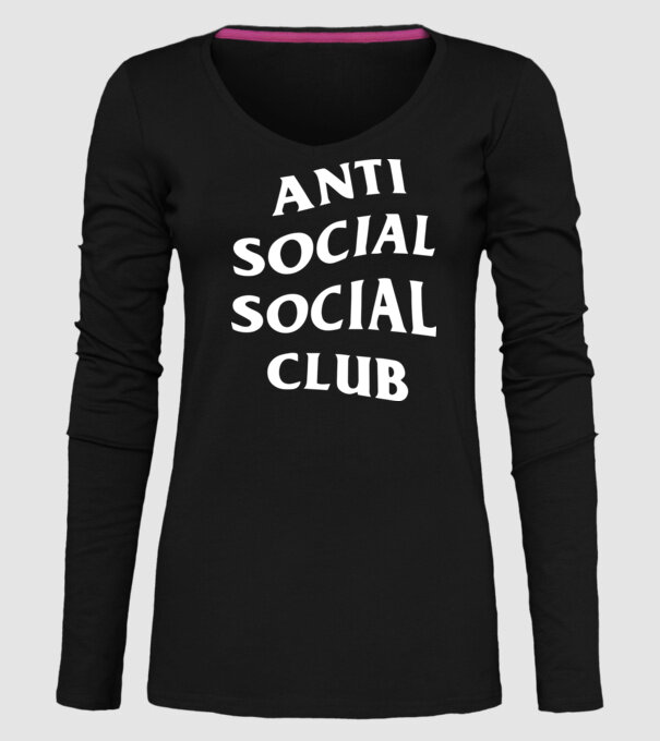 Anti social social club model negru pe tricou
