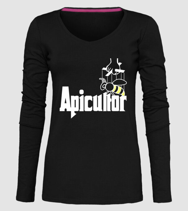apicultor model negru pe tricou