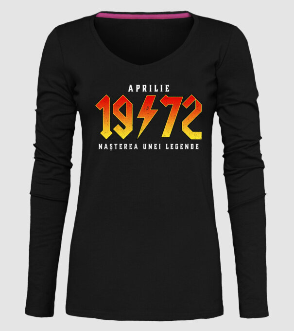 Aprilie-1972-nașterea unei legende model negru pe tricou