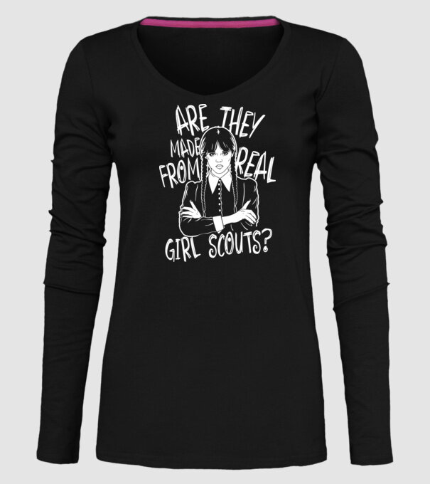 Are the made from real girl scouts model negru pe tricou