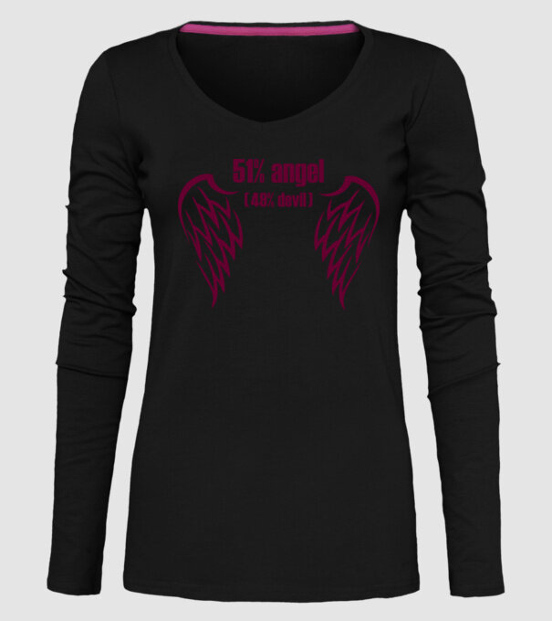 Aripi de înger model negru pe tricou