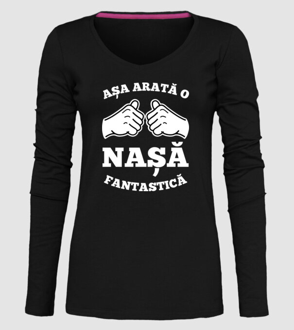 Așa arată o nașă fantastică model negru pe tricou