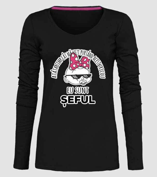 atâta timp cât mă vezi purtând acest tricou, eu sunt șeful model negru pe tricou